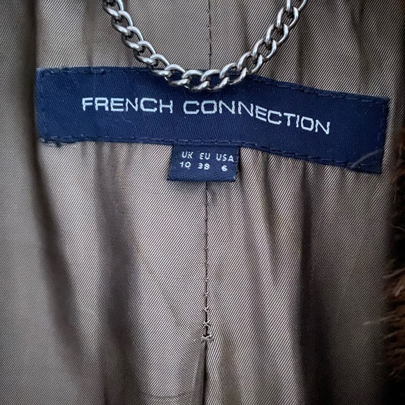 French Connection lined coat with faux fur collar - Picture 2 of 7